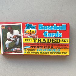1991 40 Years Of Baseball. Traded Set