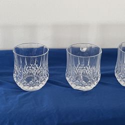 Longchamp Cristal D’Arques - 4 Tumbler Crystal Glasses 10 ¾ Oz