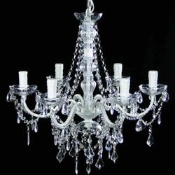 White Chandelier 28.6” Diameter 