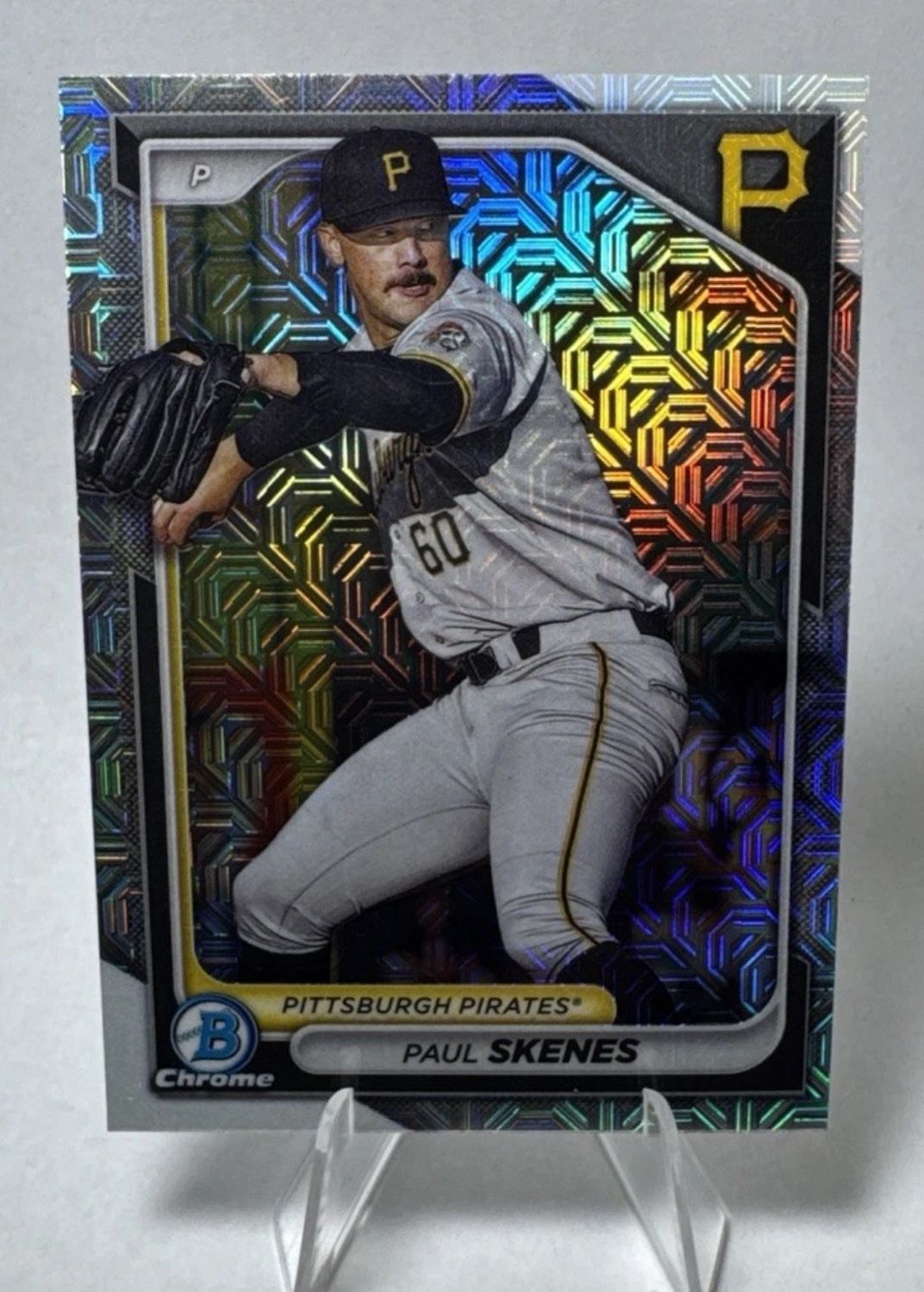 2024 Paul Skenes Silver Chrome Mojo Refractor Card MINT+++