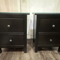 IKEA Black Nightstands