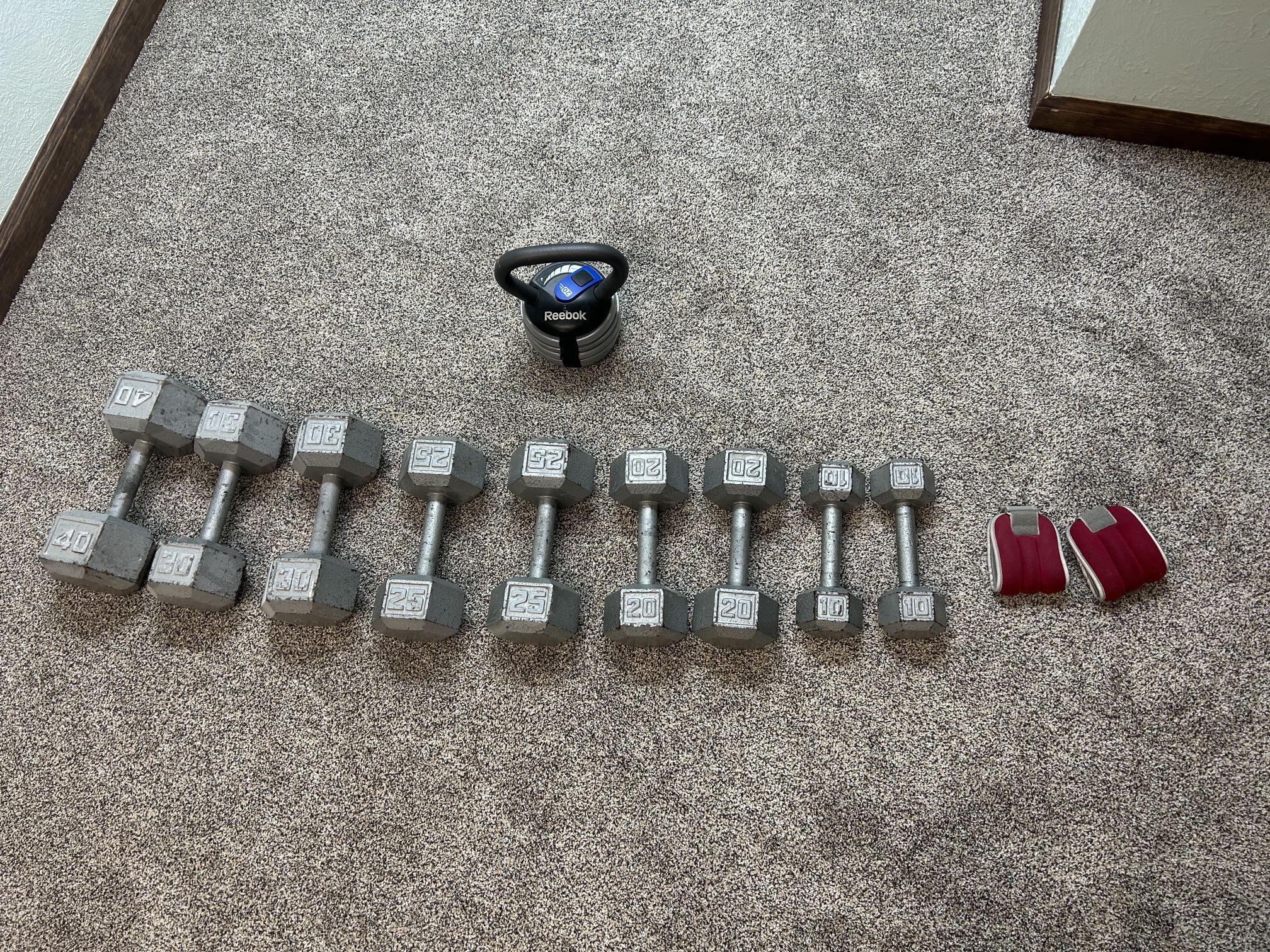 Hand Weights and Weight Bench 