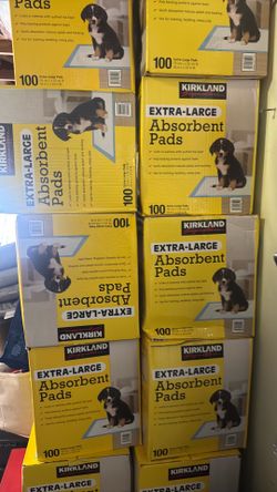 Kirkland absorbent puppy training pads XL