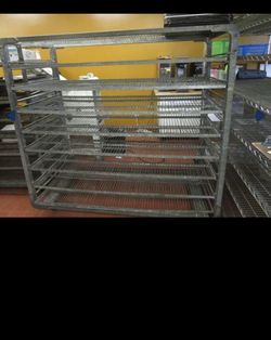 Metal Cooling Rack on Wheels - 70" X 28.5" X 67"