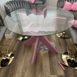 Pink table