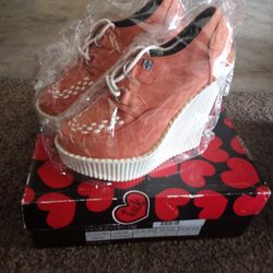 T.U.K. Peachy Coral Suede CRPR WDG