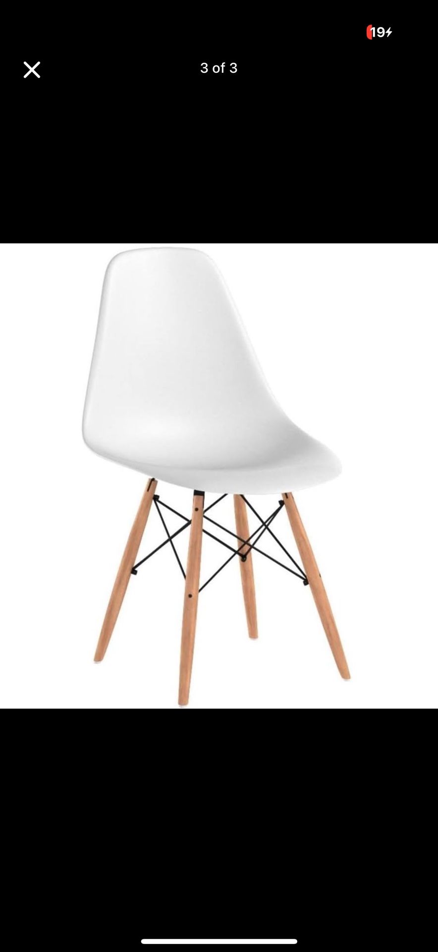 White modern chairs - Set Of 4 - Retail $200