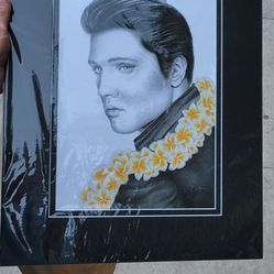 Nice Elvis in a Lei Art Piece