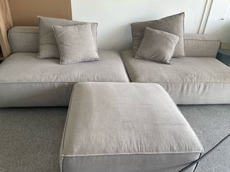 ARHAUS Sectional Sofa + Ottoman + 4 Pillows – $950 OBO