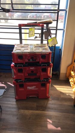 1003 Milwaukee 3 Piece Packout Tool Box On Wheels 596959