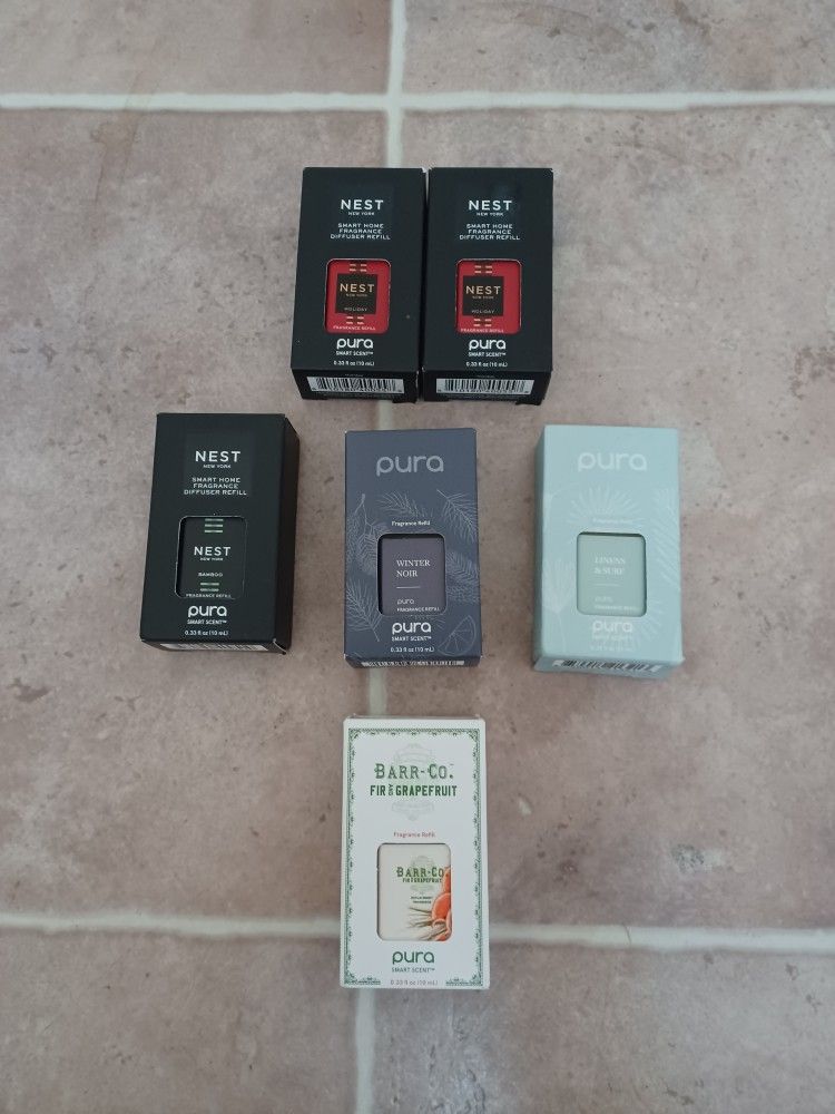 Qty 6 10mL NEST Pura Smart Scent Refills - Price Includes All