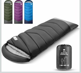 Sleeping Bags for Adults Teens, 4 Season Camping Sleeping Bag Waterproof,Machine Washable Backpacking Gear for Cool Weather,Outdoor Tent Hiking Huntin