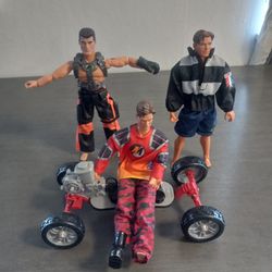 3 Vintage Max Steel Action Figures 12 Inches