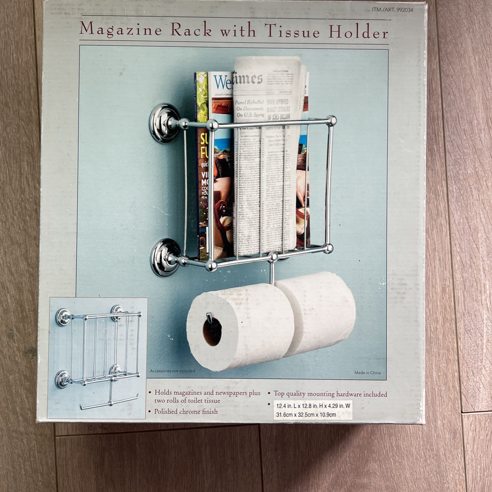 Magazine Rack With Tissue Holder 