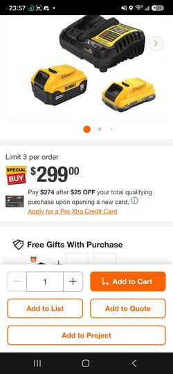 NEW DeWalt 20V MAX Battery Kit - 5.0Ah + 2.0Ah + Charger