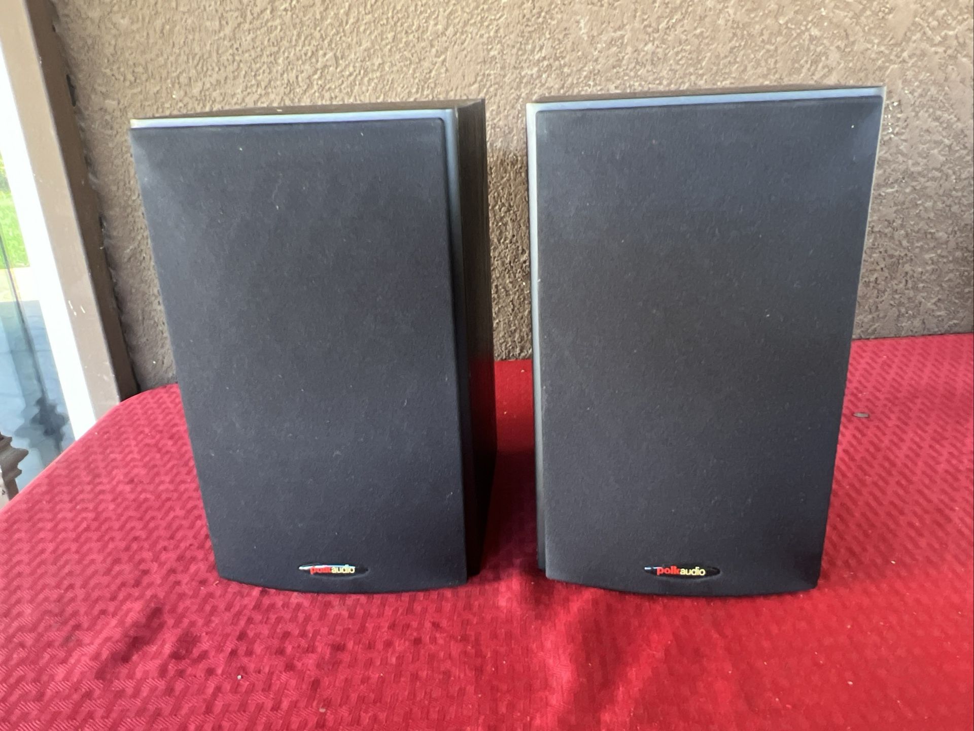 Polk Audio T15 Home Theater Bookshelf Pair Speakers Black Tested Works