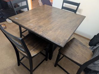 Wooden kitchen table + 4 chairs Pickup Only