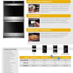 10.0 cu. ft. Smart Double Convection Wall Oven with Air Fry, when Connected