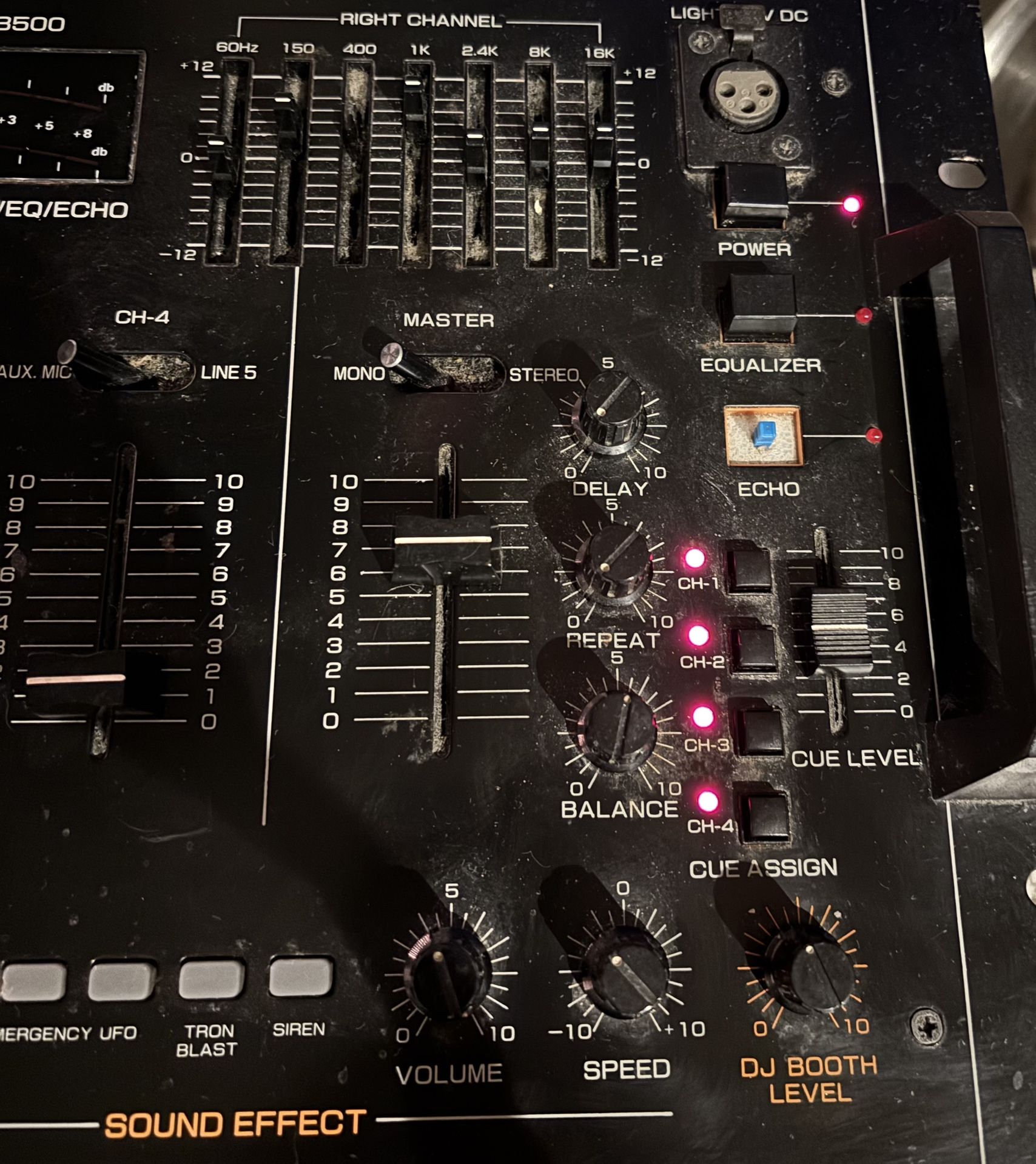 Gemini PMX-3500 Preamp Mixer/sound Effect/EQ/Echo
