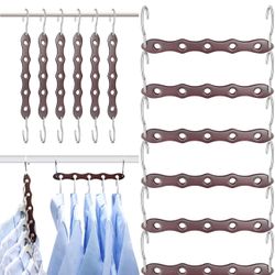 Closet Organizers and Storage,6 Pack Upgraded Sturdy Closet Organizer Hanger for Heavy Clothes,Closet Storage and Organization Space Saving Hangers,C