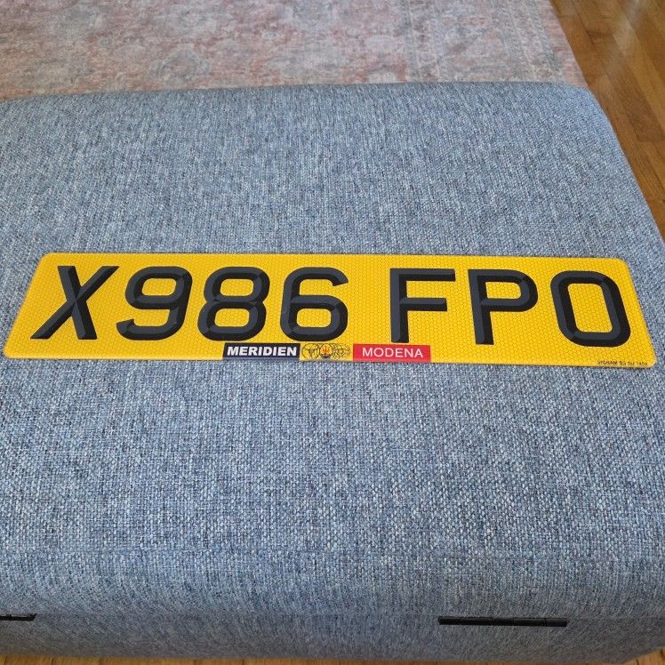 Maserati UK License Plate Single (Mer/Mod)