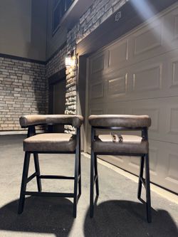 Leather barstools