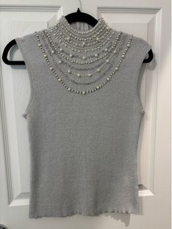Silver Beaded Top