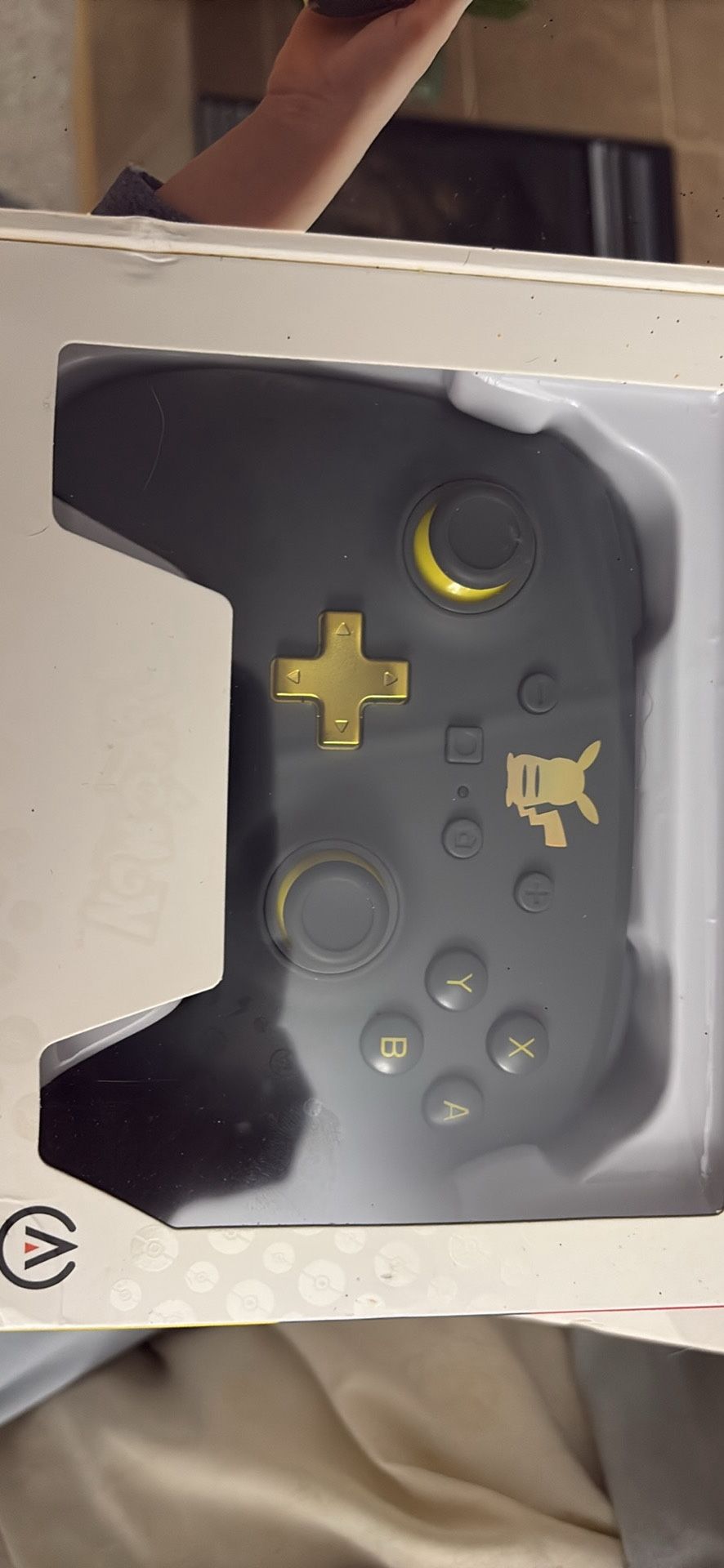 Corded Black pikachu Switch Controller