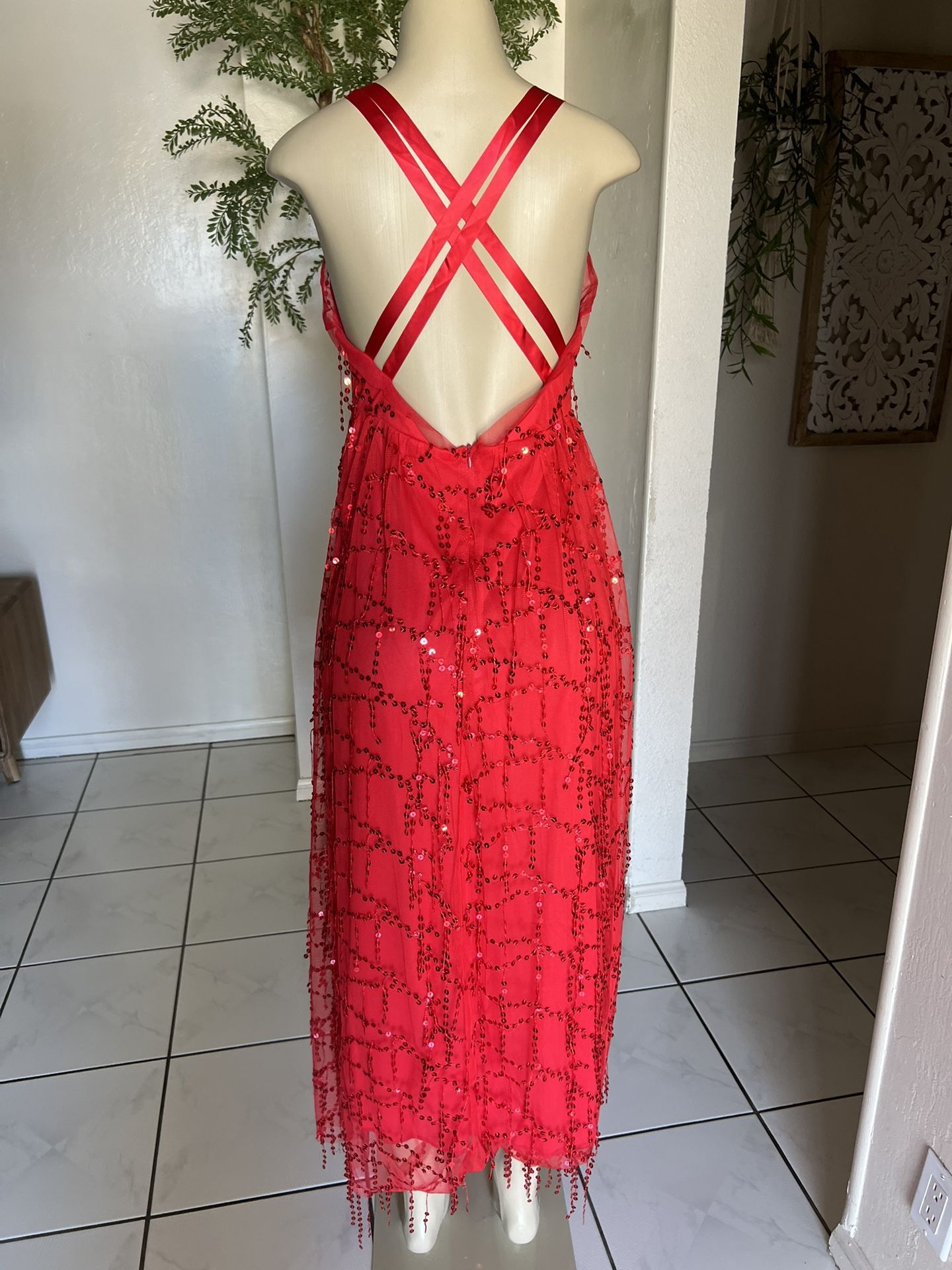 Red Long Dress Size Medium