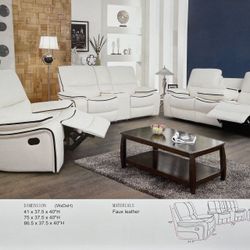 Brand New Faux Leather Combination Sofas Set 