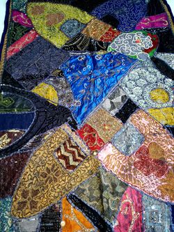 Embroidered Beaded Wall Hanging Tapestry Decor