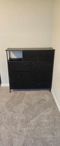2 black storage cabinets