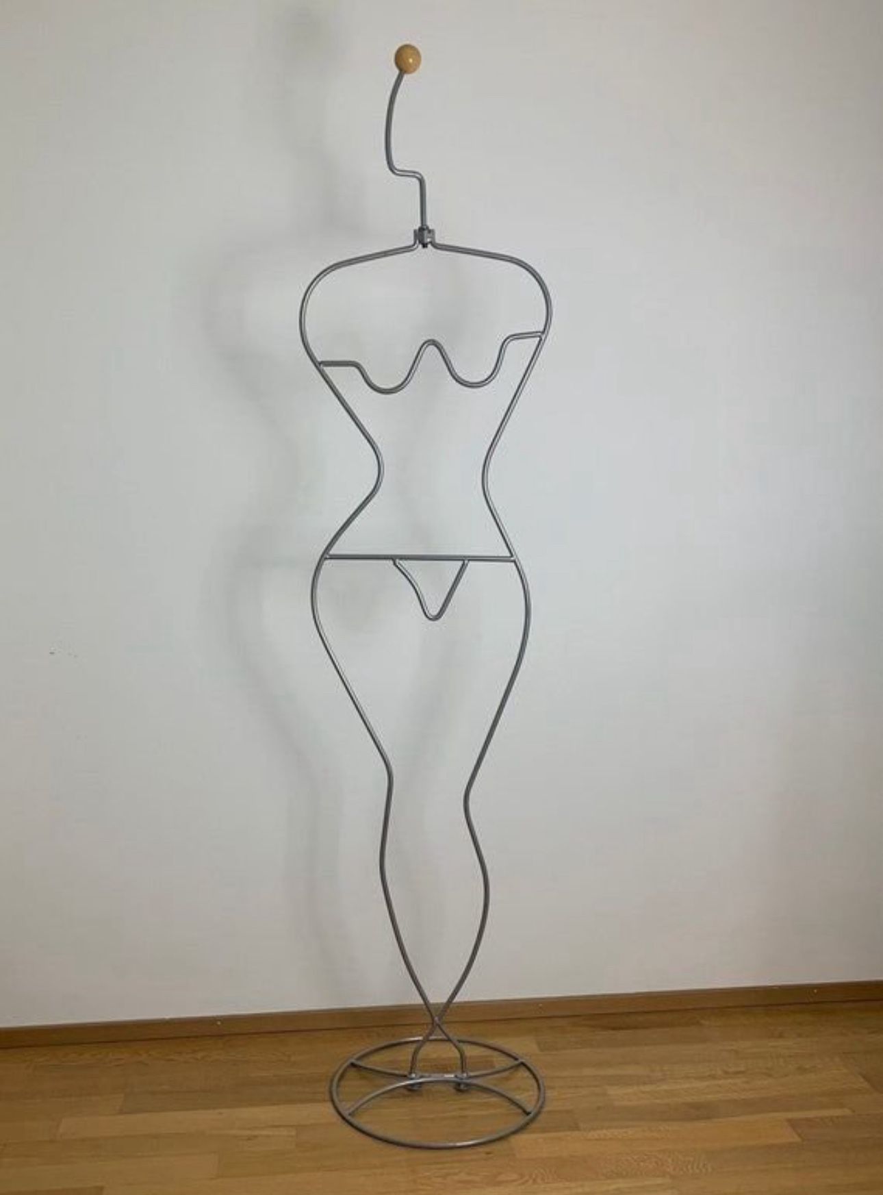 1980s Laurids Lonborg Postmodern Figural Female Valet Metal Clothes Rack