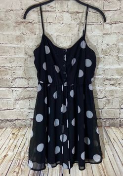 Black and white polkadot dress