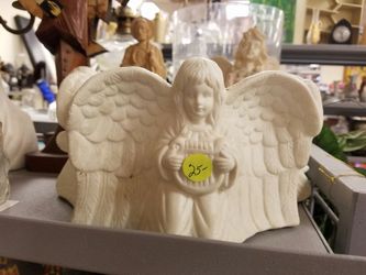 Angel Cherub plaster plant holder