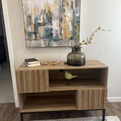 Norwin Entryway Table, Sturdy Modern Rustic Industrial Farmhouse Sofa Table, Display Storage Shelf