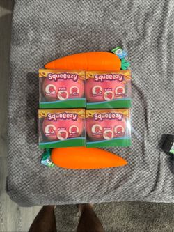 Squishy peach and carrots