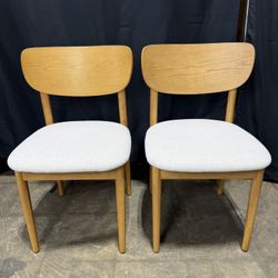 Burrow Haiku Dining Chairs (Set of 2, Papyrus Oak)