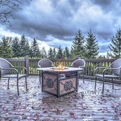 Set of 6 Brown Wicker Chairs