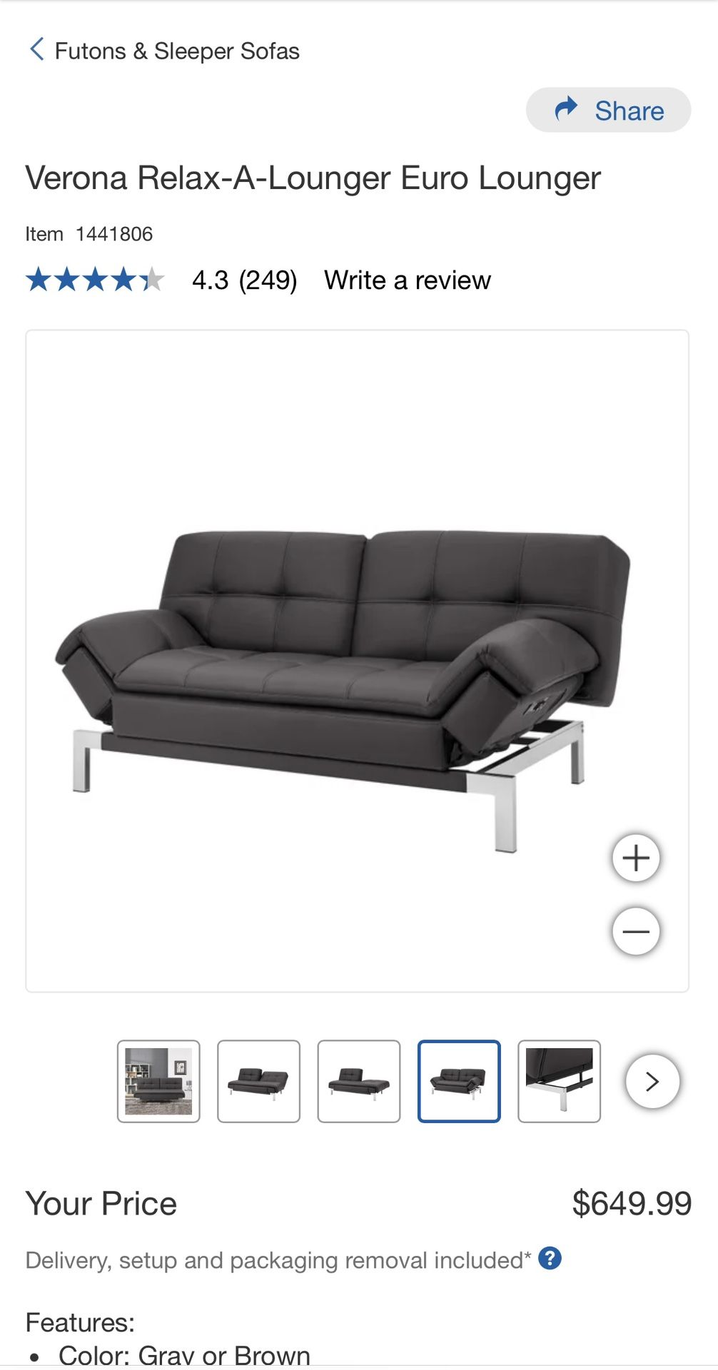 Costco Multi Functional Futon 