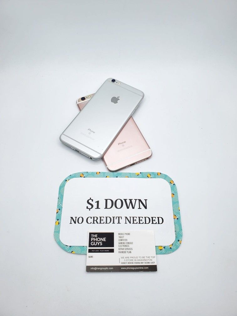 Apple iPhone 6S Plus Unlocked - 90 DAY WARRANTY - $1 DOWN - NO CREDIT NEEDED