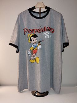 Disney Parks Fantasyland 1983 Tshirt Pinocchio Tinkerbell Jiminy Cricket XXL NWT