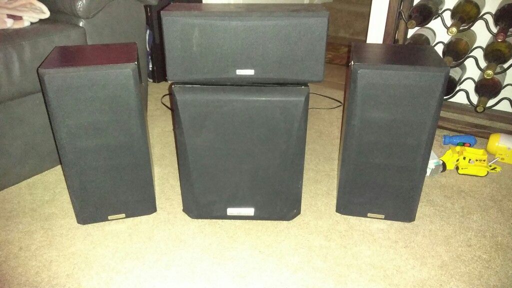 Kenwood Surround Sound Speakers and Amplifier