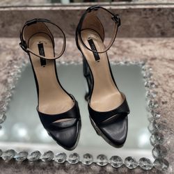 Zara Black High Heel Sandals Size 9