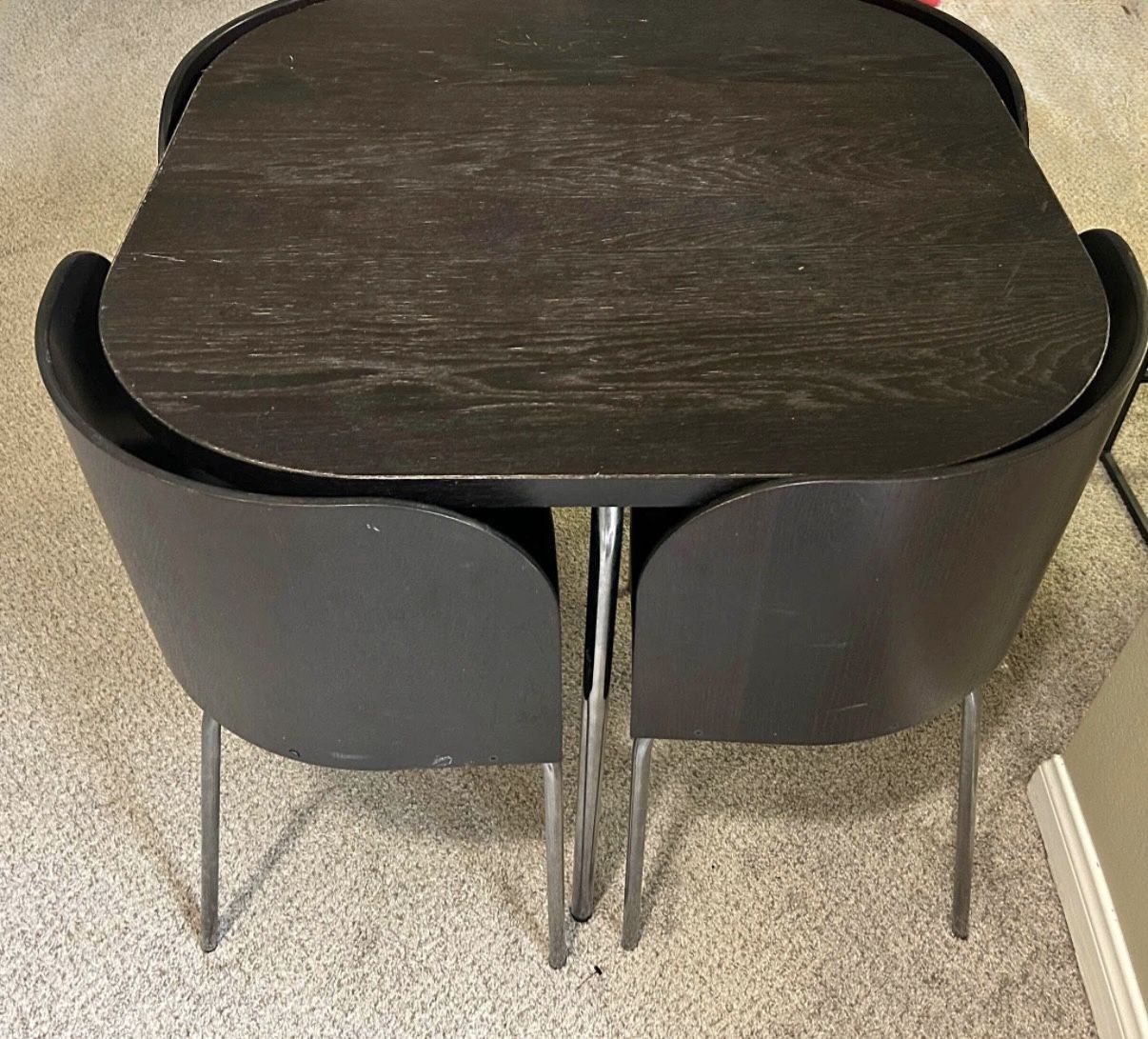 RARE 🌟 Vintage IKEA fusion Table And 4 Nesting Chairs 