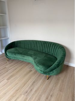 Green retro sofa