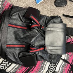 red and black gucci backpack