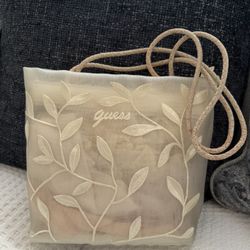 Summer Guess Cream Beach Bag Vintage