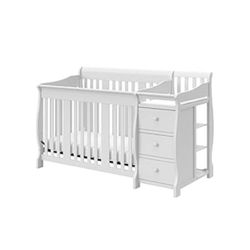 Cuna y cambiador convertible   Blanca