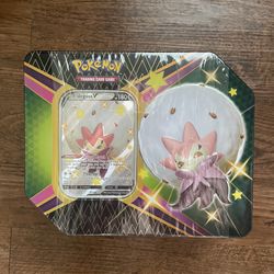 Sealed 2021 Pokemon TCG: SHINING FATES Elite Tin -  includes 5 sealed Shining Fates Booster Packs, foil Eldegoss V Shiny Card, 1 Pokémon online code c